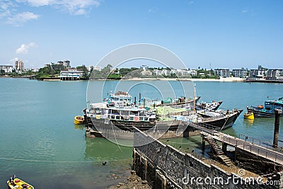 Mombasa, Kenya. Old fish port. Stock Photo