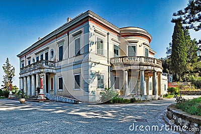 Mon Repos in Corfu, Greece. Stock Photo