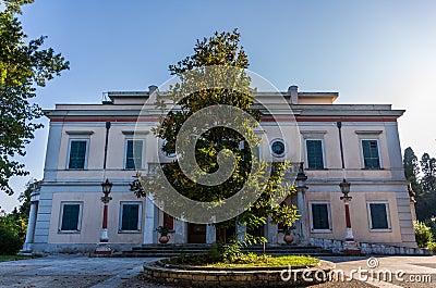 Mon Repos palace at Corfu Greece Stock Photo