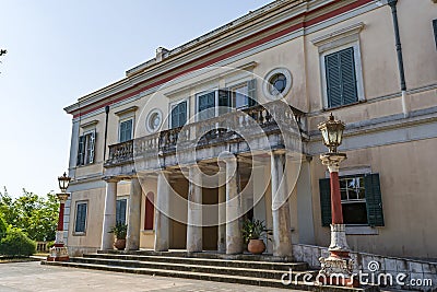 Mon Repos palace in Corfu island, Greece Stock Photo