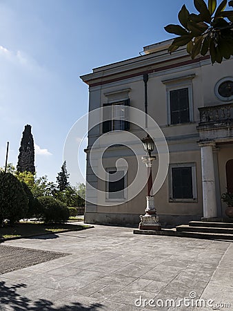 The Mon Repose Palace on the Greek Island of Corfu Editorial Stock Photo