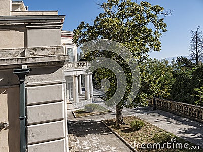 The Mon Repose Palace on the Greek Island of Corfu Editorial Stock Photo