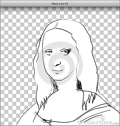 Mona Lisa Sketch in DTP Stock Photo