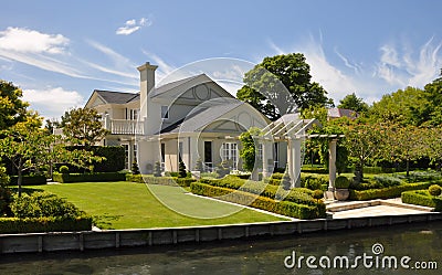 Mona Vale - Beautiful House & Garden, Christchurch Stock Photo