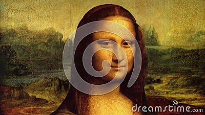 Mona Лиза одушевил картину акции видеоматериалы Mona Лиза одушевил картину акции видеоматериалы