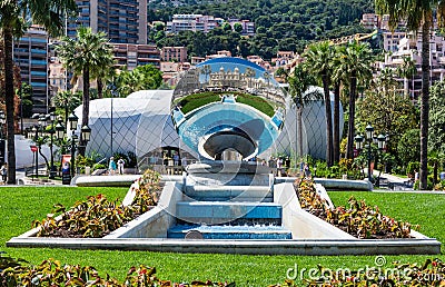 Monaco Casino Mirror Dish Editorial Stock Photo