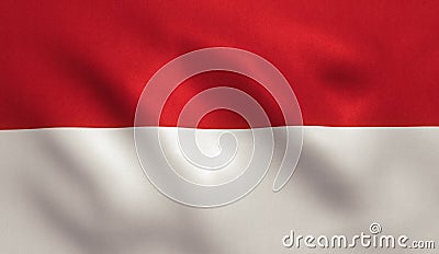 Monaco Flag Cartoon Illustration