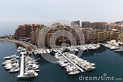 Monaco, Fontvielle, Port de Fontvielle, new harbour Stock Photo