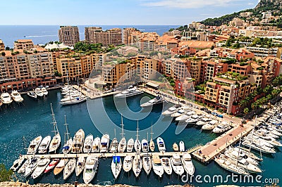 Monaco harbor, French Riviera Stock Photo