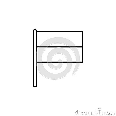 Monaco icon. Element of flag icon for mobile concept and web apps. Thin line Monaco icon can be used for web and mobile Stock Photo