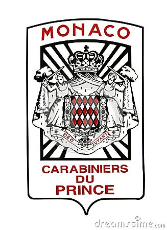 Monaco military coat of arms Editorial Stock Photo