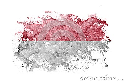 Monaco, Monacan flag background painted on white paper with watercolor Stock Photo