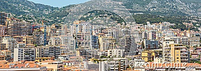 Monaco Monte Carlo mountain view Editorial Stock Photo