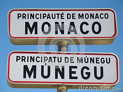 Monaco Monte-Carlo panel Stock Photo