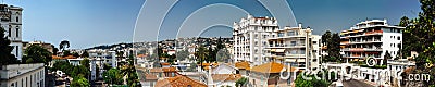 Monaco panoramic bird-fly view, business and tourism concept Stock Photo