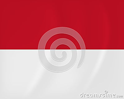 Monaco waving flag Vector Illustration