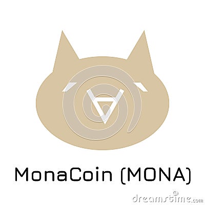 MonaCoin MONA. Vector illustration crypto coin Vector Illustration