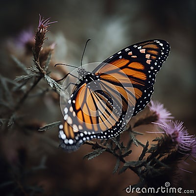 Monarch butterfly atom backdrops Stock Photo