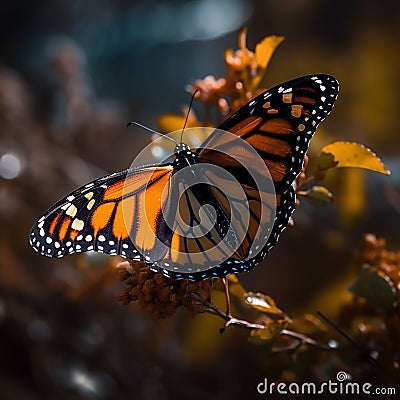 Monarch butterfly atom backdrops Stock Photo