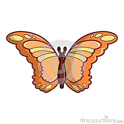 Monarch butterfly icon, cartoon style Vector Illustration