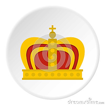 Monarchy crown icon circle Vector Illustration