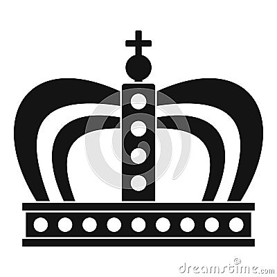Monarchy crown icon, simple style Vector Illustration