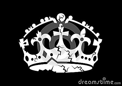 Monarchy has problem and troubles Vector Illustration