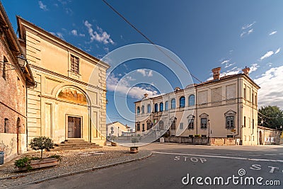 Monasterolo di Savigliano, Cuneo, Italy: The Town Hall Editorial Stock Photo