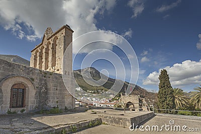 Monastery church in Bellapais near Kyrenia Girne, North Cyprus Editorial Stock Photo