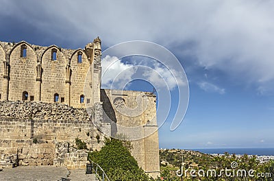 Monastery church in Bellapais near Kyrenia Girne, North Cyprus Stock Photo