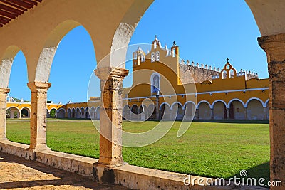 Convent of Izamal located east from the city of Merida at the Yucatan Peninsula, Mexico X Editorial Stock Photo
