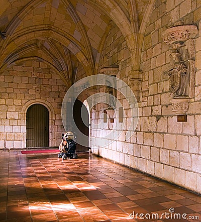 Monastery Hallway 3 Stock Photo