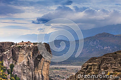 Monastery of the Holy Trinity i in Meteora, Greece Stock Photo
