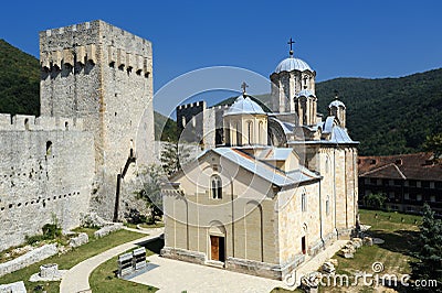 Monastery Manasija Stock Photo