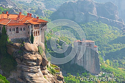 Monastery of Rousanou, Meteora, Greece Stock Photo