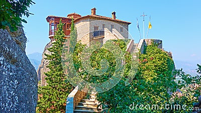 The Monastery of Rousanou in Meteora Stock Photo