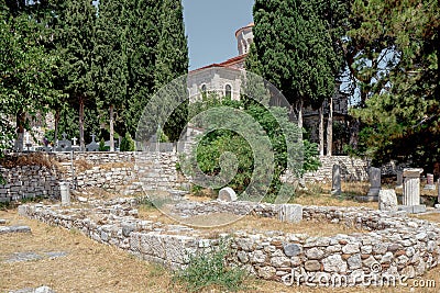 Monastery of Spiliani in Pythagorion on Samos, Greece Stock Photo