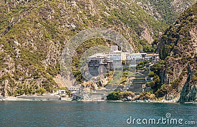 Monastery of St. Dionysiou Stock Photo