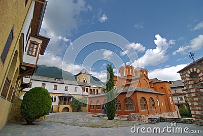 Monastery of St.John the Precursor near the Kerkini lake,Greece Stock Photo
