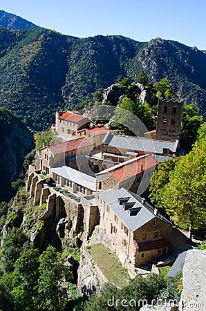 St. Martin de Canigou in the pyrenees in France Editorial Stock Photo