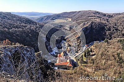 Monastery of Svaty-Jan-pod-Skalou Stock Photo
