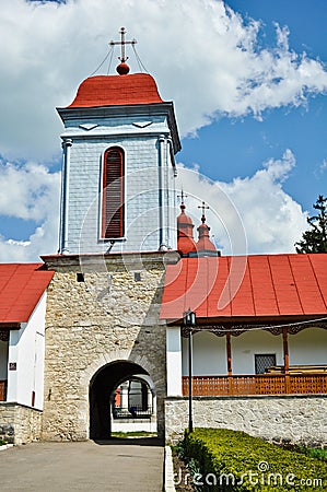 Monastery tower Ciolanu Stock Photo