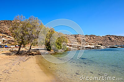 Monastiri beach in Paros island, Cyclades, Greece Stock Photo