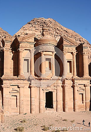 The Monastry, great sepulcher in Petra, Jordan Editorial Stock Photo