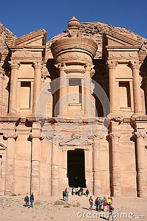 The Monastry, great sepulcher in Petra, Jordan Editorial Stock Photo