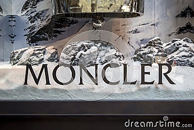 Moncler store Editorial Stock Photo