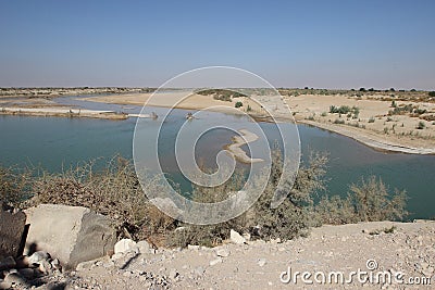 The Mond river in Bushehr province near the Persian Gulf, Iran Stock Photo