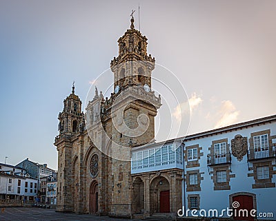 Mondonedo MondoÃ±edo cathedral , on the way of St. James, Galicia, Spain Stock Photo