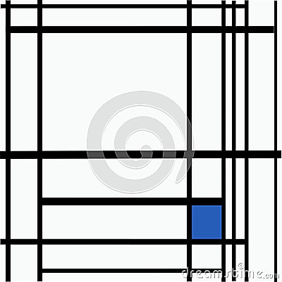 Mondrian style abstract geometric pattern Vector Illustration