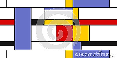 Mondrian style art Vector Illustration